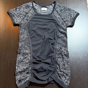 Athleta Black and Gray Fastest Track Top